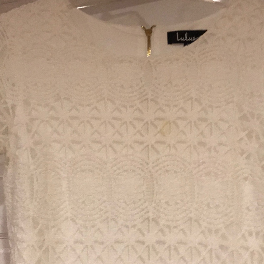 LuLus White Lace Dress